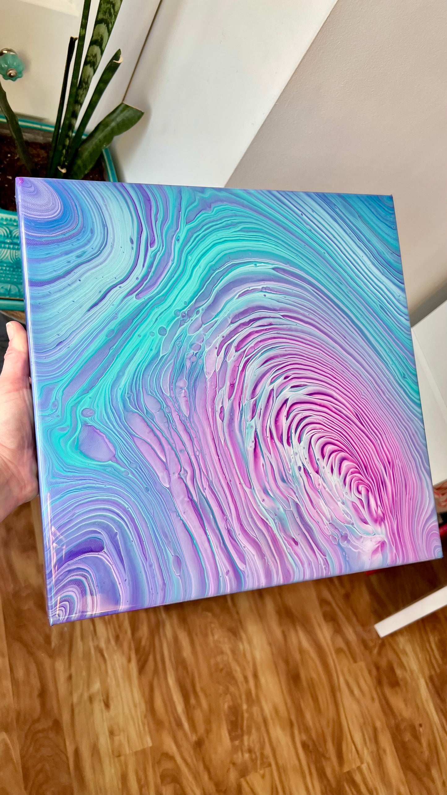 Blue & Purple Ring Pour